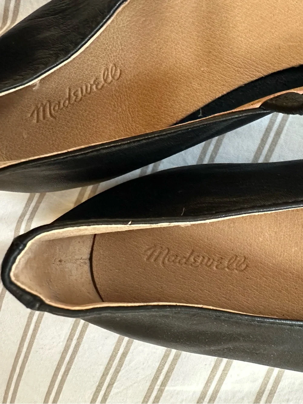 Madewell Greta Mary Jane Flat - 7.5 True Black Excellent Condition Ballet Flats